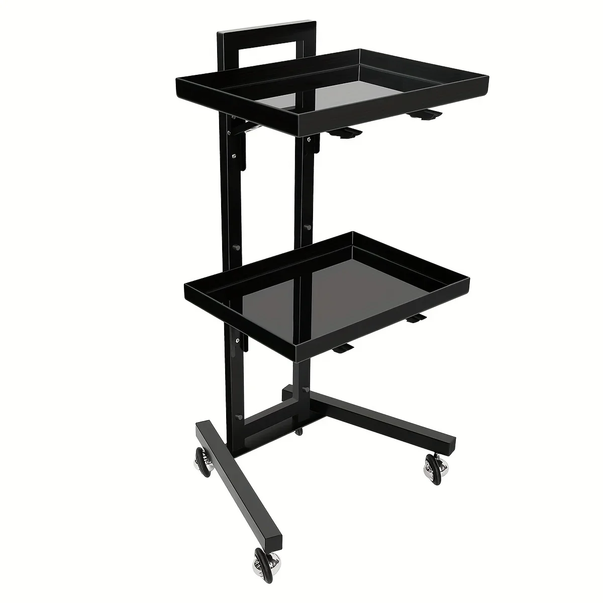 Salon Grade Rolling Trolley Cart, Metal Structure Beauty Storage Cart for Hair Styling and Beauty Tools