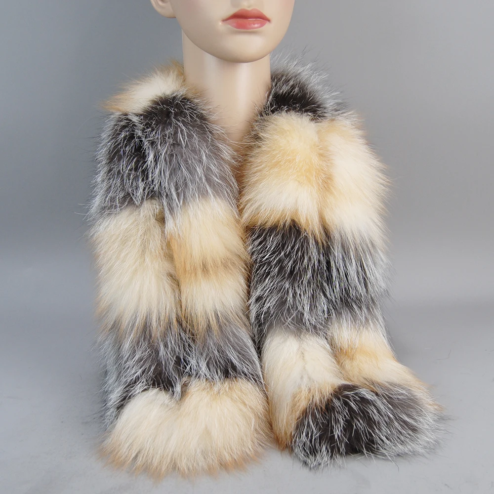 2025 Brand Hot Sale Men Women Genuine Fox Fur Scarf 100% Real Natural Fox Fur Collar Scarves Wraps Good Quality Fur Ring Muffler