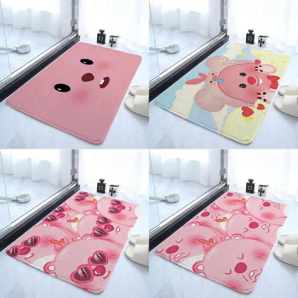L-Loopy Cartoon-Bodenmatte, Bodenmatte, für Zuhause, Eingang, Schlafzimmer, Toilette, Badezimmer, Tür, saugfähig, rutschfest, Fußpolster