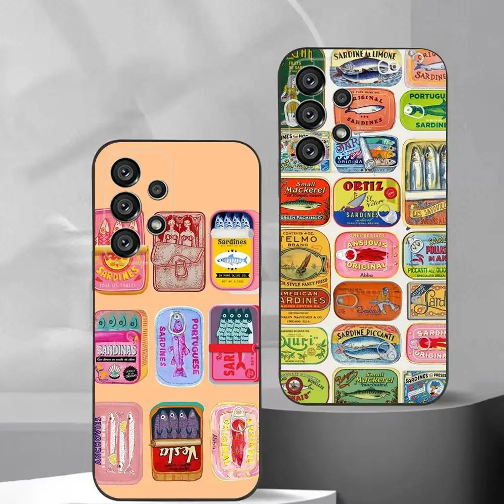 

Fish Funny Sardines Phone Case For Samsung S25,S24,S21,S22,S23,S30,Ultra,S20,Plus,Fe,Lite,Note,10,9,5G Black Cover