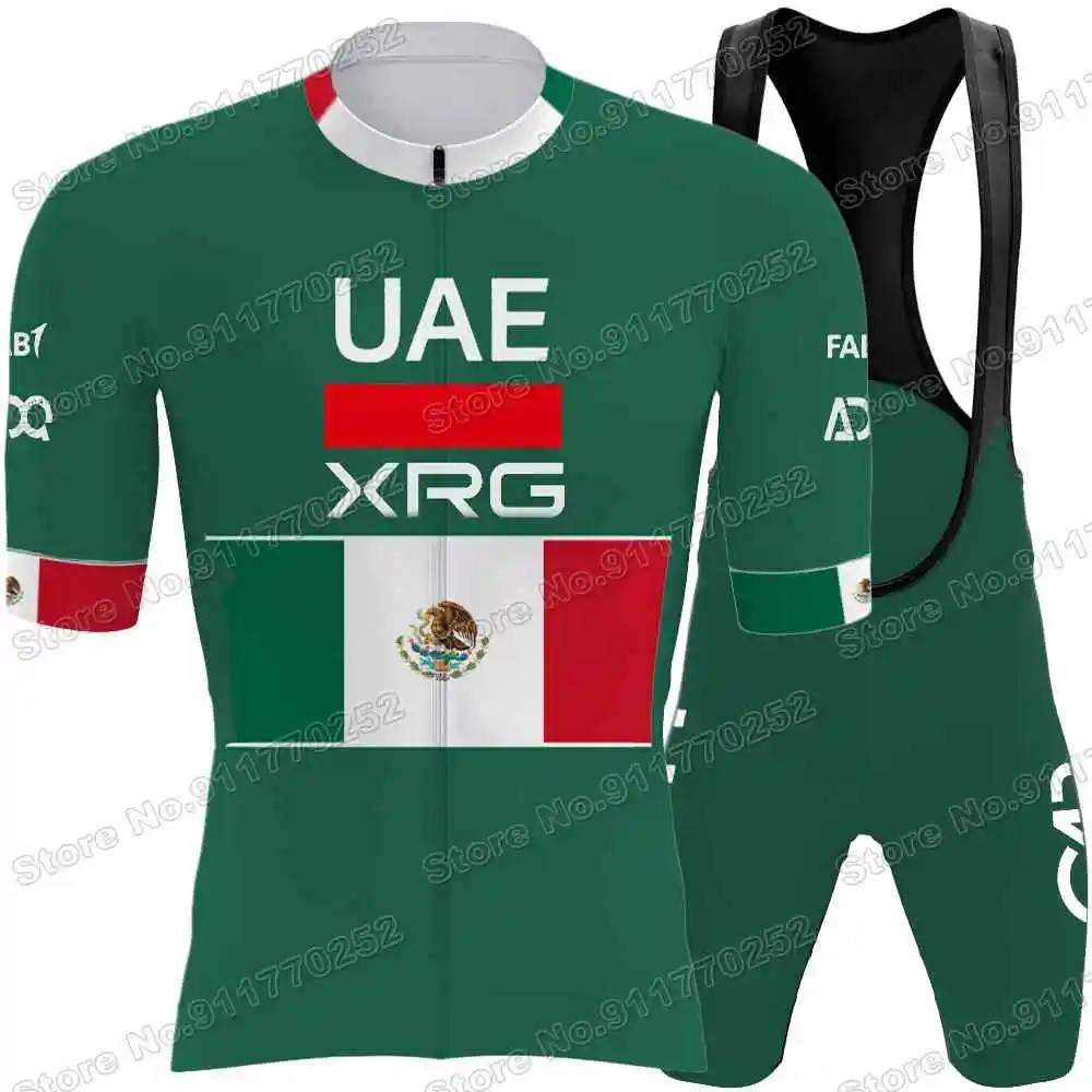 2026 إسحاق ديل تورو الإمارات العربية المتحدة فريق الدراجات جيرسي مجموعة المكسيكي-بطل الدراجات ملابس الرجال الطريق دراجة قميص دعوى دراجة مريلة السراويل