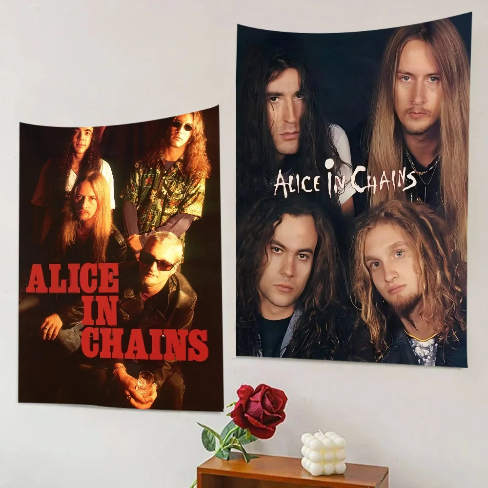 Рок-группа A-Alice-I-n-C-C-цепоны с днем рождения фон виниловый женский день рождения торт украшения стола фотосессия