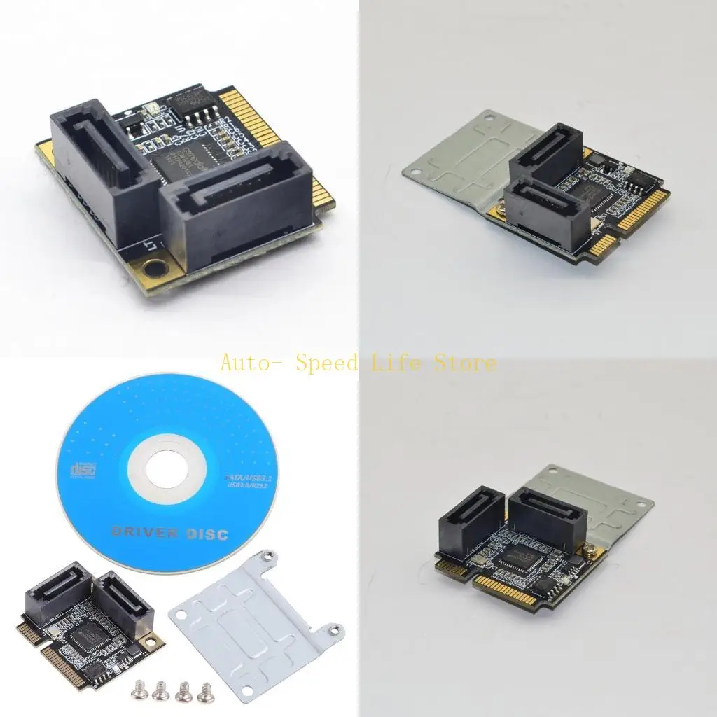 

02DA Hard Disk Extension Card Converter, PCI-E PCI for Express Cards to 2 Ports Converter