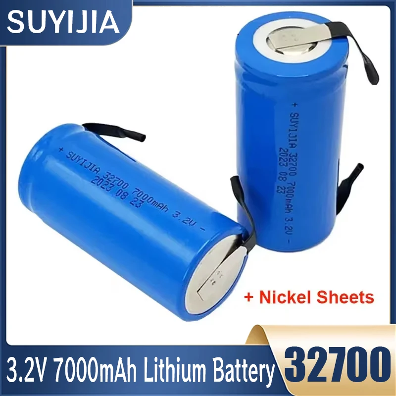 1-10pcs Lii-70A 3.2V 32700 7000mAh LiFePO4 Battery 35A Continuous Discharge Maximum 55A High Power Battery +DIY Nickel Sheets