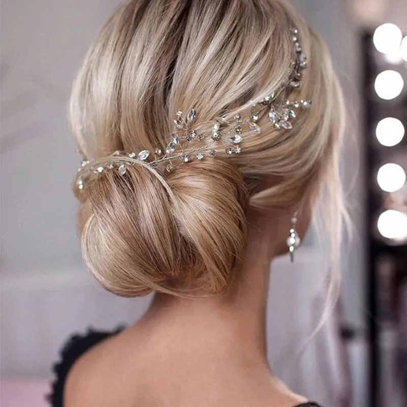 Crystal Wedding Hair Combs Miraculous Women Headbands Accessories Flower Bridal Headpiece Clip Bride Jewelry Gift images - 6