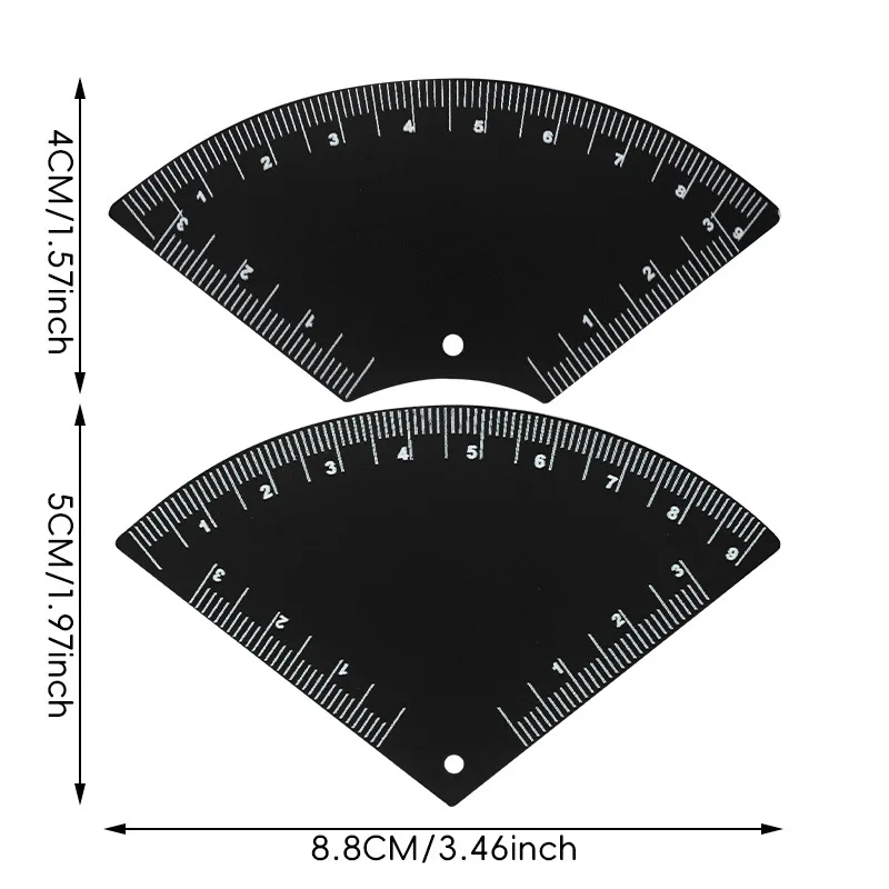 2 Stuks Snelle Wenkbrauw Ontwerp Liniaal Herbruikbare Make-up Tekening Gids PVC Kaart Veilig Materiaal Thuis Draagbare Compacte esthetiek