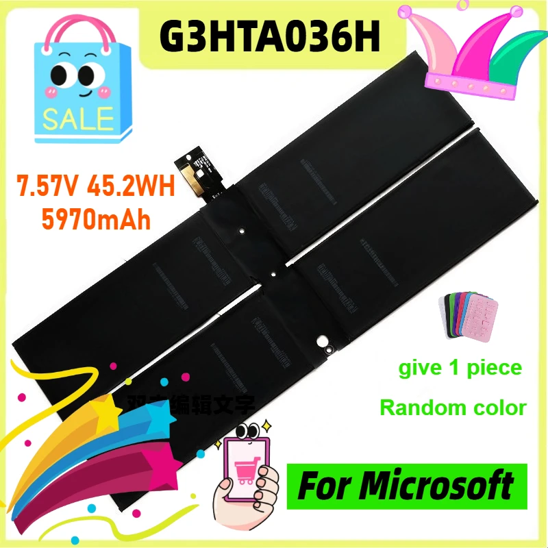 

G3HTA036H DYNK01 Laptop Battery For Microsoft Surface Laptop 1 2 1769 13.5" Series 7.57V 45.2Wh 5970mAh