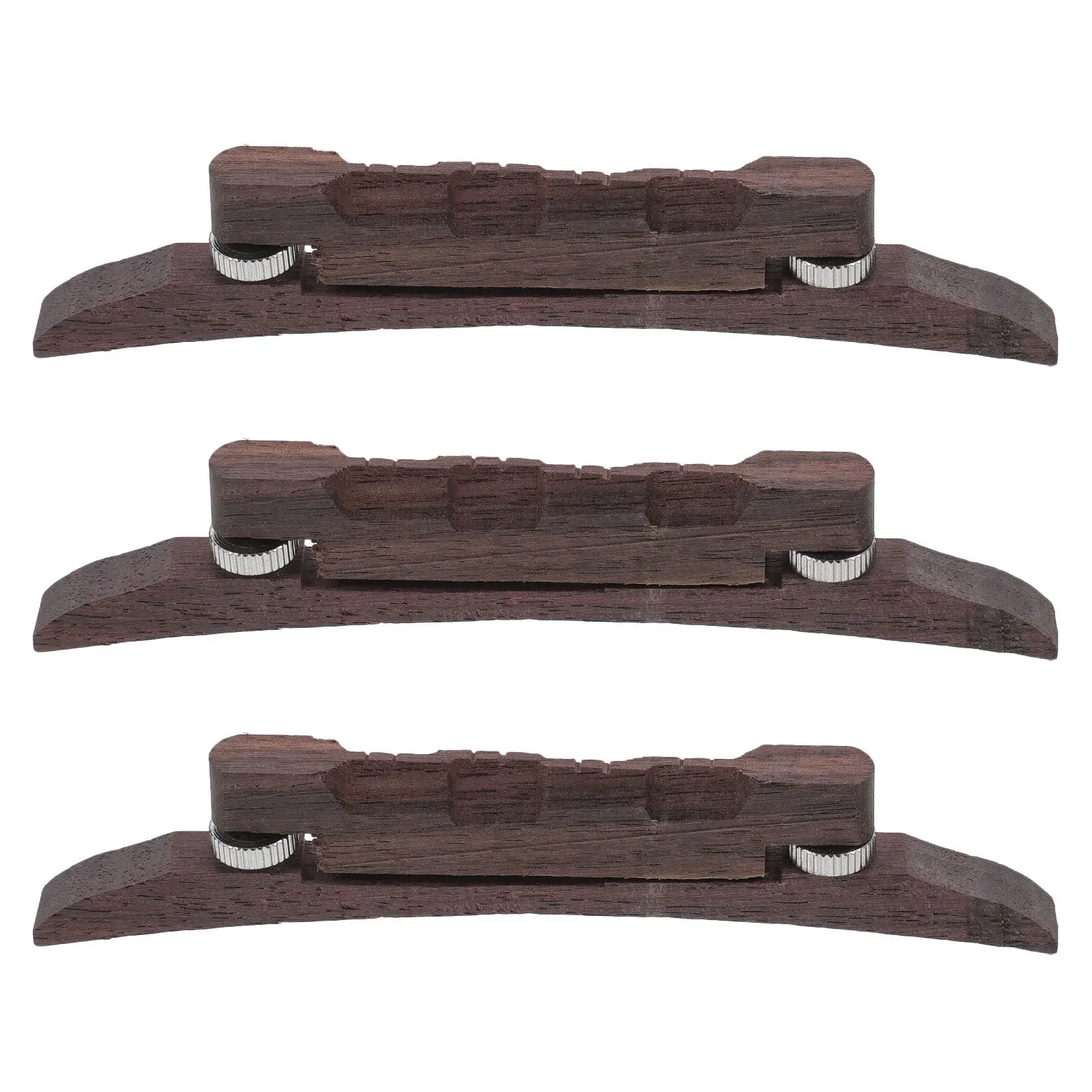 

3Pcs Adjustable Mandolin Bridge Rosewood Acoustic Guitar Bridge Saddle Replacement Mandolin Parts Repair Guitar Bridges