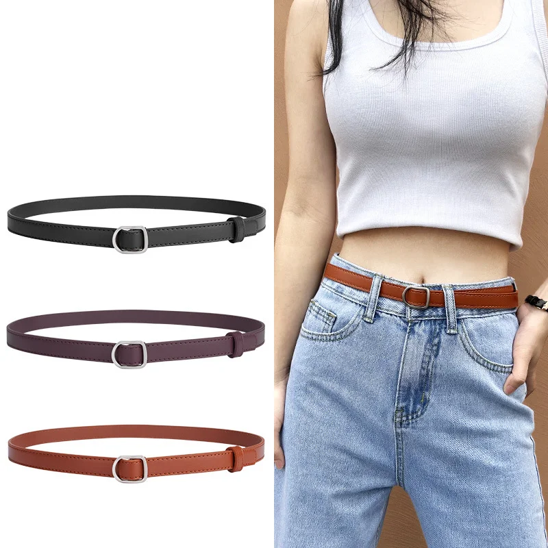 Women Men Belt Casual Simple Perforated Women'S Belt Paired With Jeans Men'S Belt Pu Leather Belt