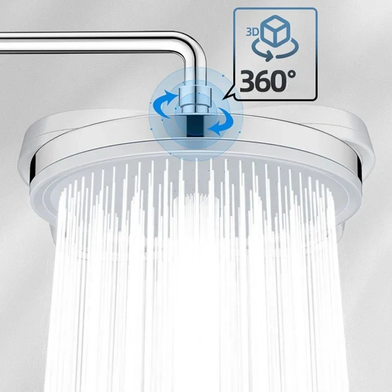 6 Modes Adjustable Filter Purified Water Bathroom Shower Head 23CM Pressure Boosting Showerhead High Pressure Large Flow Sprayer view 5
