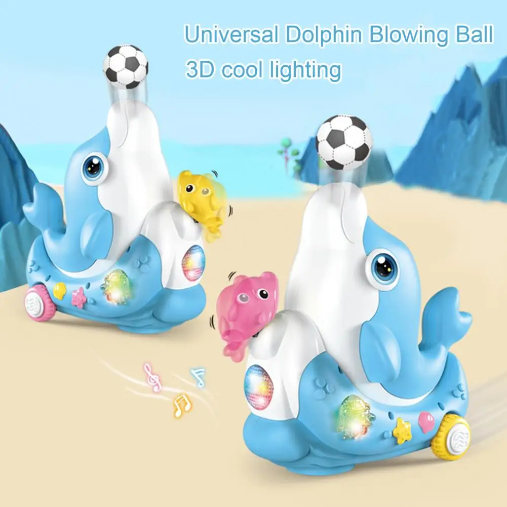 Dolphin Crawling Toy para bebê, Brinquedo educativo golfinho ambulante com luz musical para crianças infantis, carro do mar para meninos