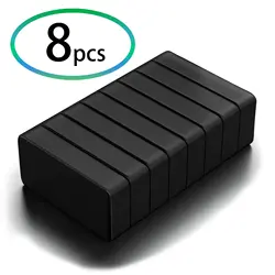 Ferrite Magnets 8 Pieces Ferrite Blocks Ceramic Magnets Rectangular Magnets Grade 8 for Crafts Science and Hobbies ECONOMICAL