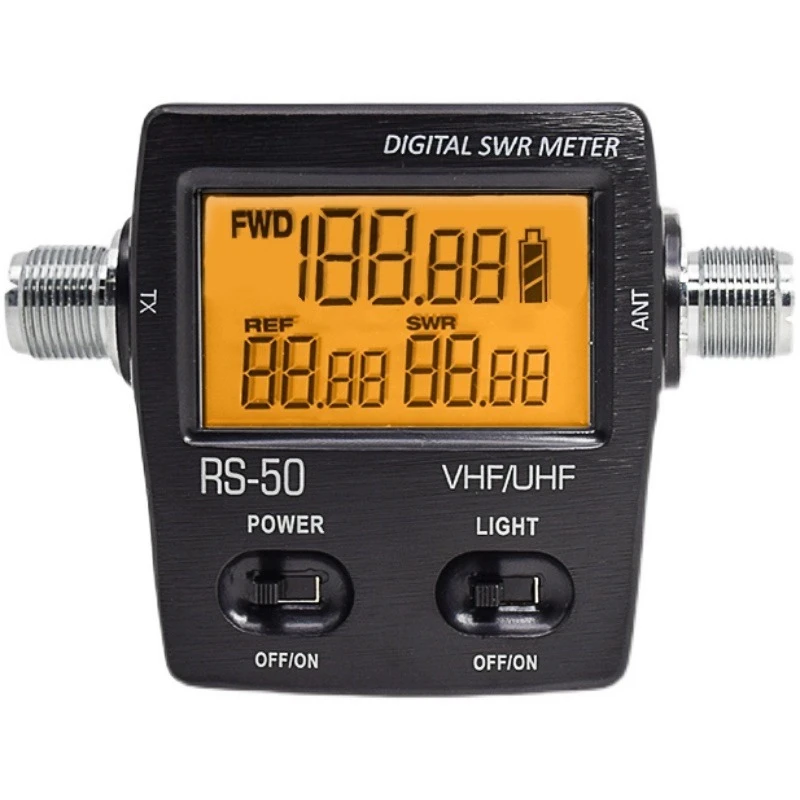 

RS-50 SWR Standing Wave Meter Power Meter UV Dual-segment Liquid Crystal Digital Display 120W Power