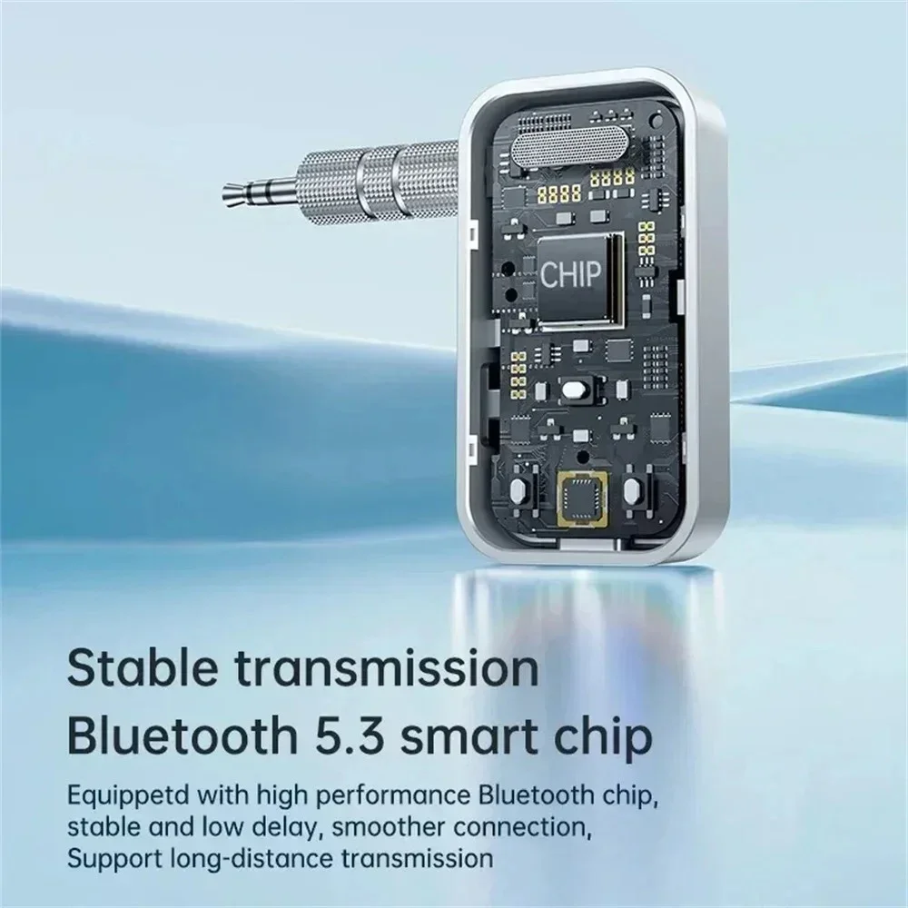 Bluetooth 5.3 Wireless Audio Adapter Transmitter Receiver For Car Music Headphone Speaker 3.5mm Jack AUX Wireless Audio Adapter