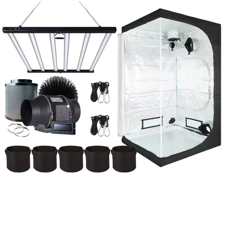 4x4 Grow Tent Complete Kit, Indoor Plant Lamp Full Spectrum 720W LED Grow Light