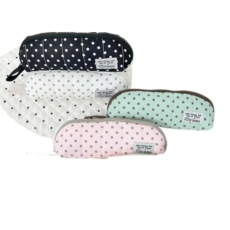 Ästhetisches Dot-Federmäppchen, tragbar, im koreanischen Stil, Handtaschenformat, große Kapazität, Schreibwaren-Organizer für Studenten – Detail 6