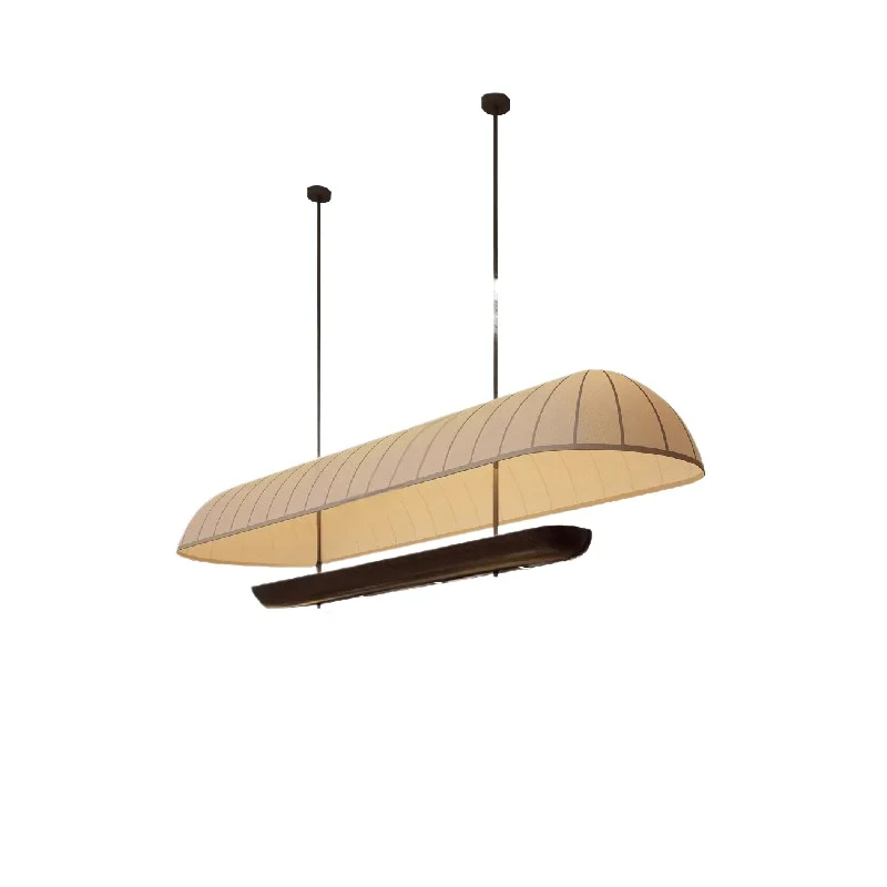 

Wabi Silent Wind Restaurant Chandelier Cream Wind Homestay Bar Tea Room Commercial Strip Fabric Chandelier