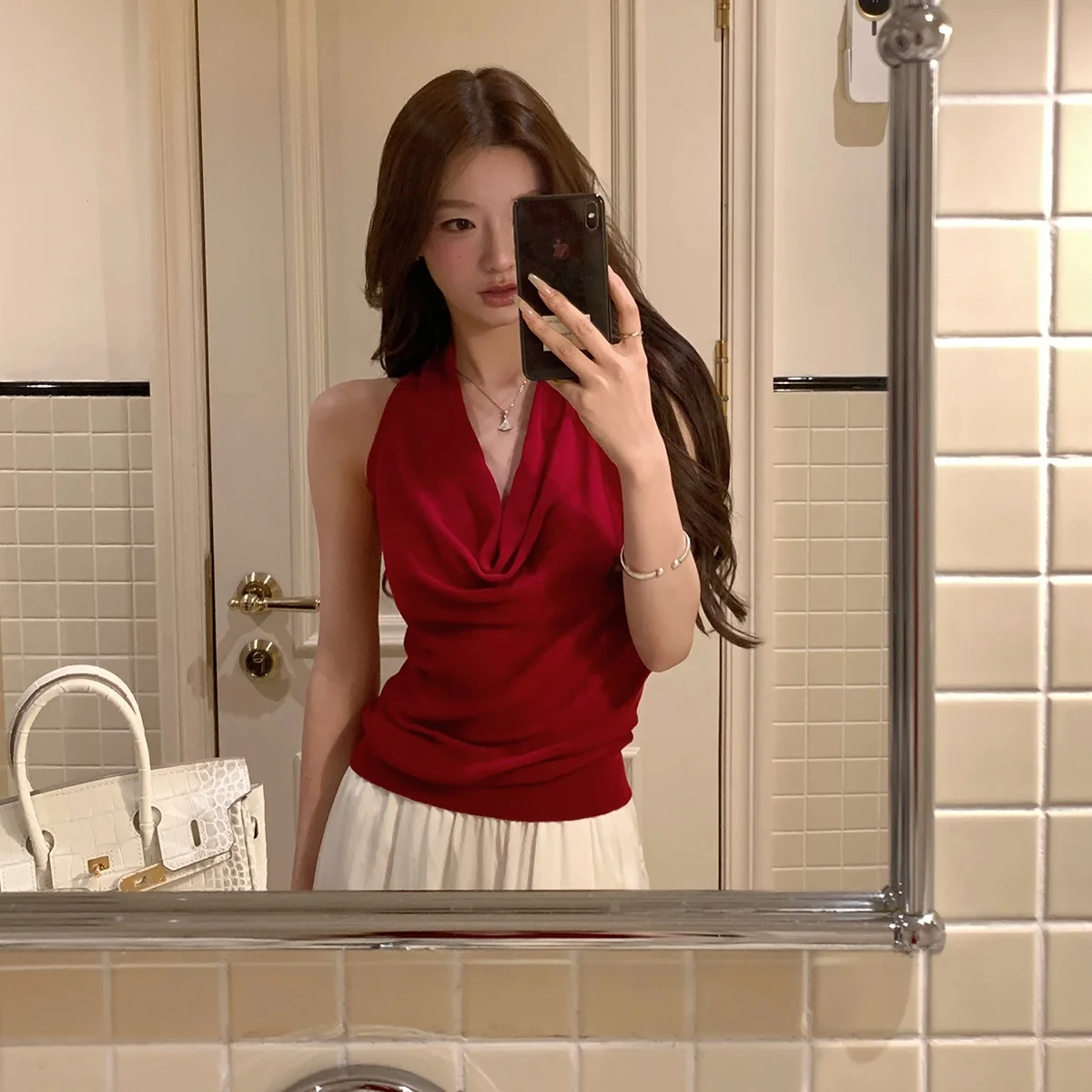 

YOLI Zhang Yuli Dr Weaving Cloud Hanging Ne Top Women's Summer Bal Design Sensation Small ence Vest