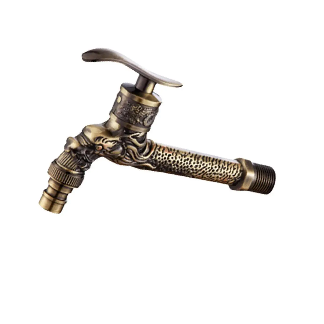 Wall Mount Zinc Alloy Water Tap Outdoor Garden Spigot Kitchen Hotel Decor Golden