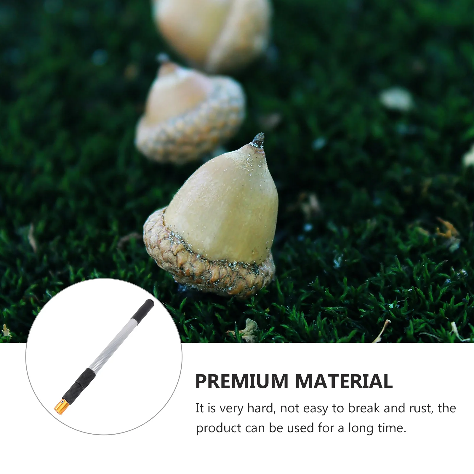 

1pc Telescopic Nut Gatherer Durable Silver Fruit Picker For Walnuts Collector Stick Portable Outdoor Garden Tool