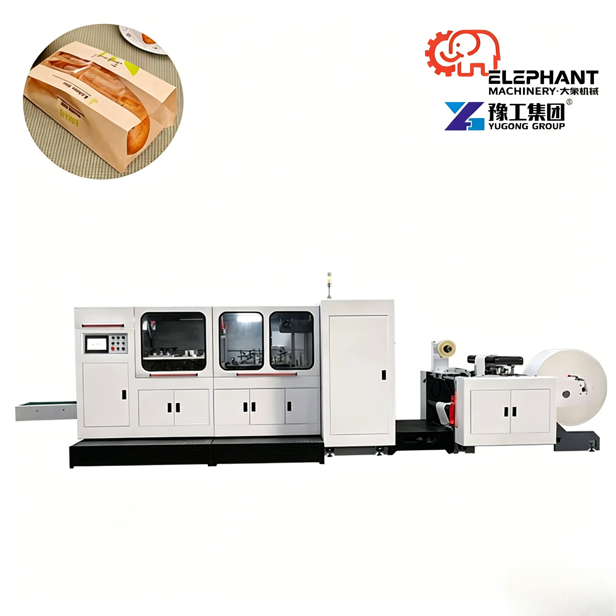 Fully Automatic Brown Kraft Paper Bag Making Machine Printing Cost-Saving V Bottom Simple Paper Bag Forming Machine Customized
