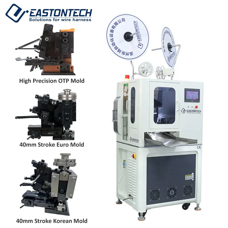 

EW-2105 New Design Double Heads Terminal Crimp Machine Wire Cutting Stripping And Cable Terminal Crimping Machine For AWG28~12