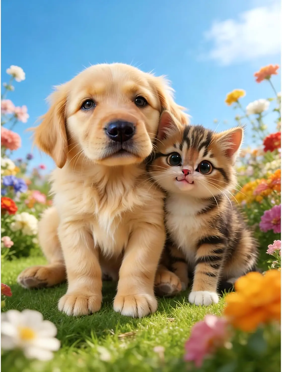 

Наборы для алмазной вышивки DIYDECORFUN для взрослых и начинающих, набор для алмазной живописи с изображением собак и кошек, полный комплект с круглыми стразами, алмазная мозаика с животными