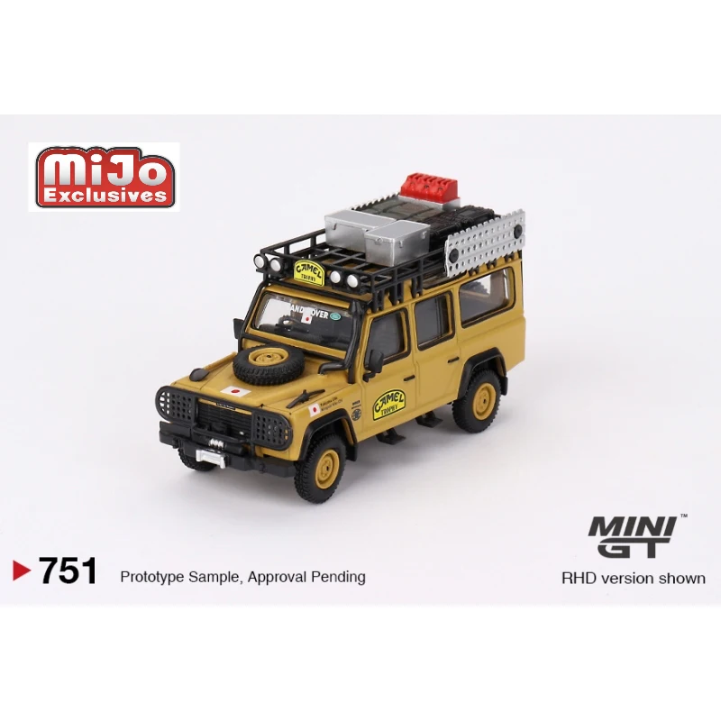 MINI 751 Land Rover Defender 110 Model GT 1:64 Camel Cup Alloy Children\'s Car Toy Model Collection Gift for Family and Friends