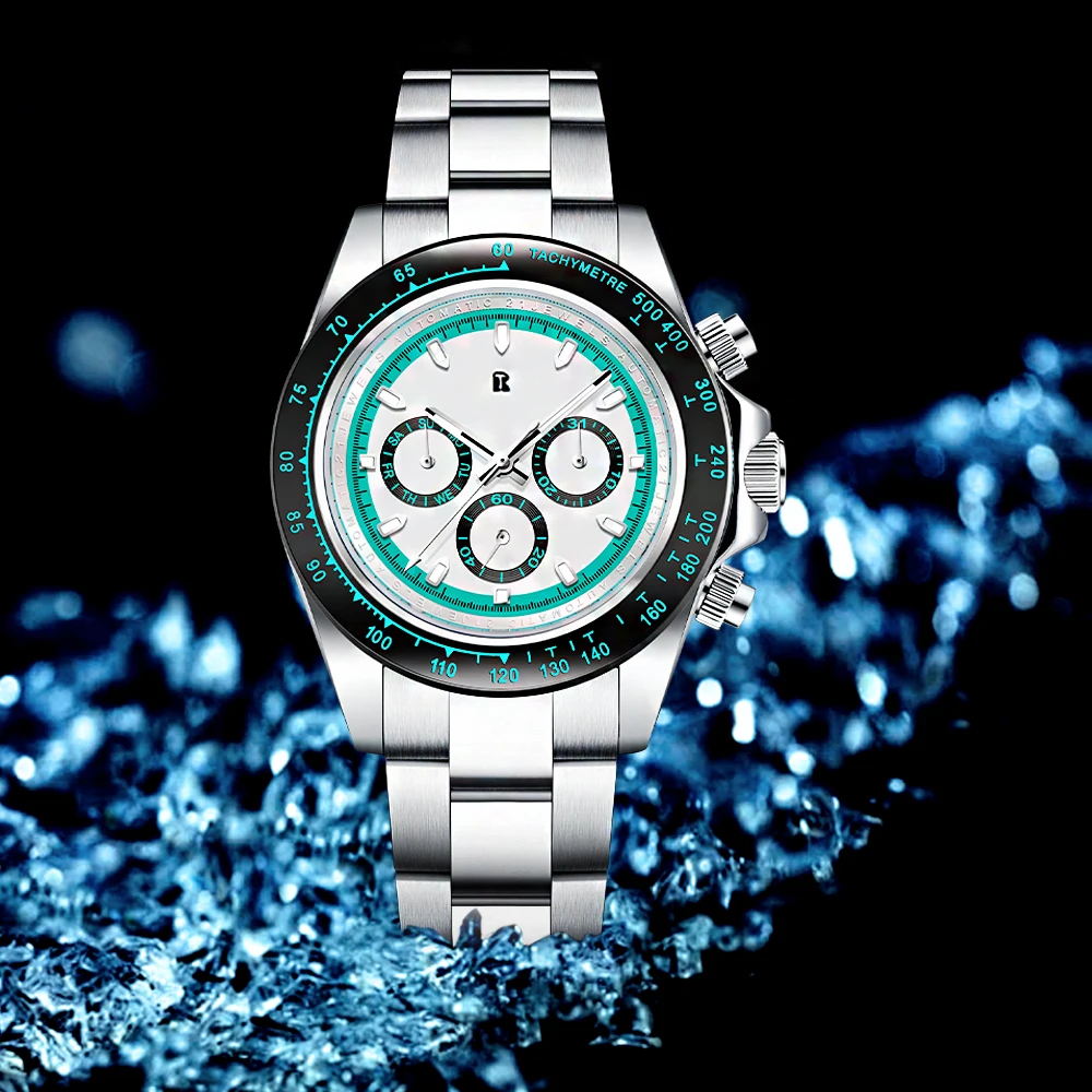 

RollsTimi Men's Watches Top Luxury Sapphire Men's Mechanical Watches Calendar Week stainless steel waterproof relógios masculino