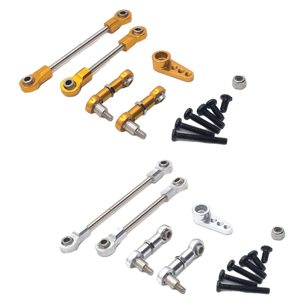 Aluminum Alloy Wheelbase Steering Link Rod Set For 1/28 Wltoys K969 RC Car Part RC Car Accessories Replacement Parts