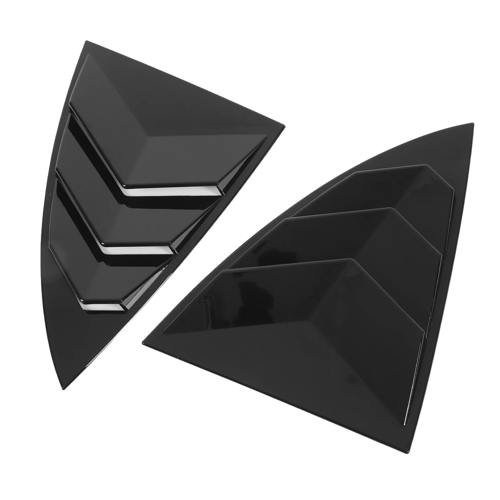 

2PCS Side Window Spoiler - Smooth Surface Triangle Splitter Shade Cover Replacement for Tesla Model Y 2021-2023 Black - Durable