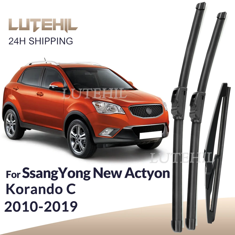 For SsangYong New Actyon Korando C 2010-2019 Wiper Front & Rear Wiper Blades Windshield Windscreen Window Brushes 24