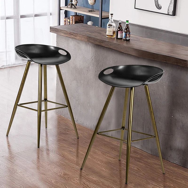 Bak Bar & Counter Stool (Set of 2) - Black & Gold On-Site