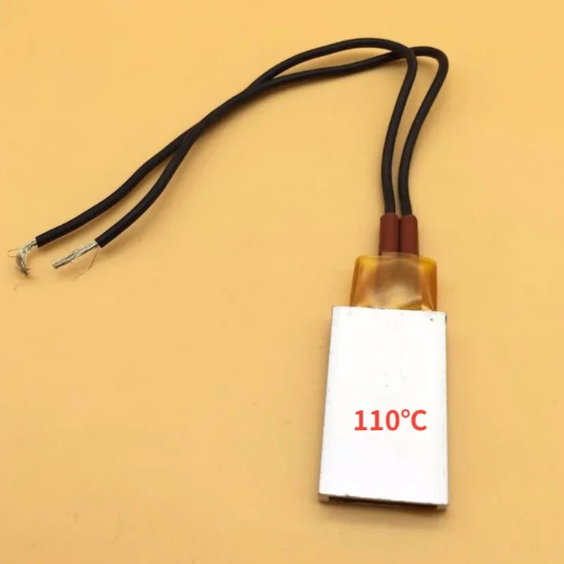 Placa de aquecimento termostato para calor PTC, Casca de alumínio, Aquecedor cerâmico, Placa de aquecimento PTC, 12V, 70 graus a 200 graus