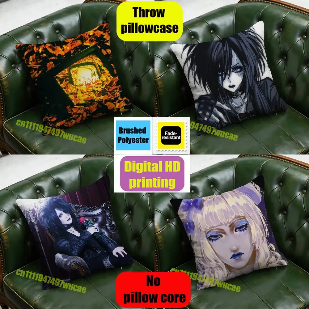 For Mana Sama Malice Mizer Au Revoir Throw Pillow Case 30x30cm Car Custom Square Pillowcase Pad Cushion Cover