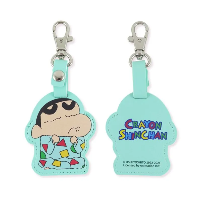 

Kawaii Crayon Shin-chan Access Card Protective Cover Nohara Shiro Cartoon Cute Sensor IC Card Cover Key Chain Leather Pendant