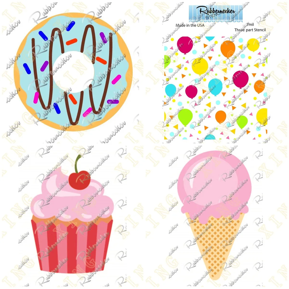 

Balloons Doughnut Cupcake Ice Cream Metal Cutting Dies Stencils for Scrapbooking Stamp Photo Album Decorative Embossing Moulds