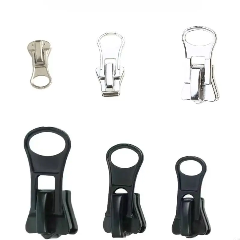 10pcs/Set #3 #5 #8 Zippers Pullers Removable Zippers Sliders Head Zippers Repair Zips Replacement Zippers for Jackets Bag