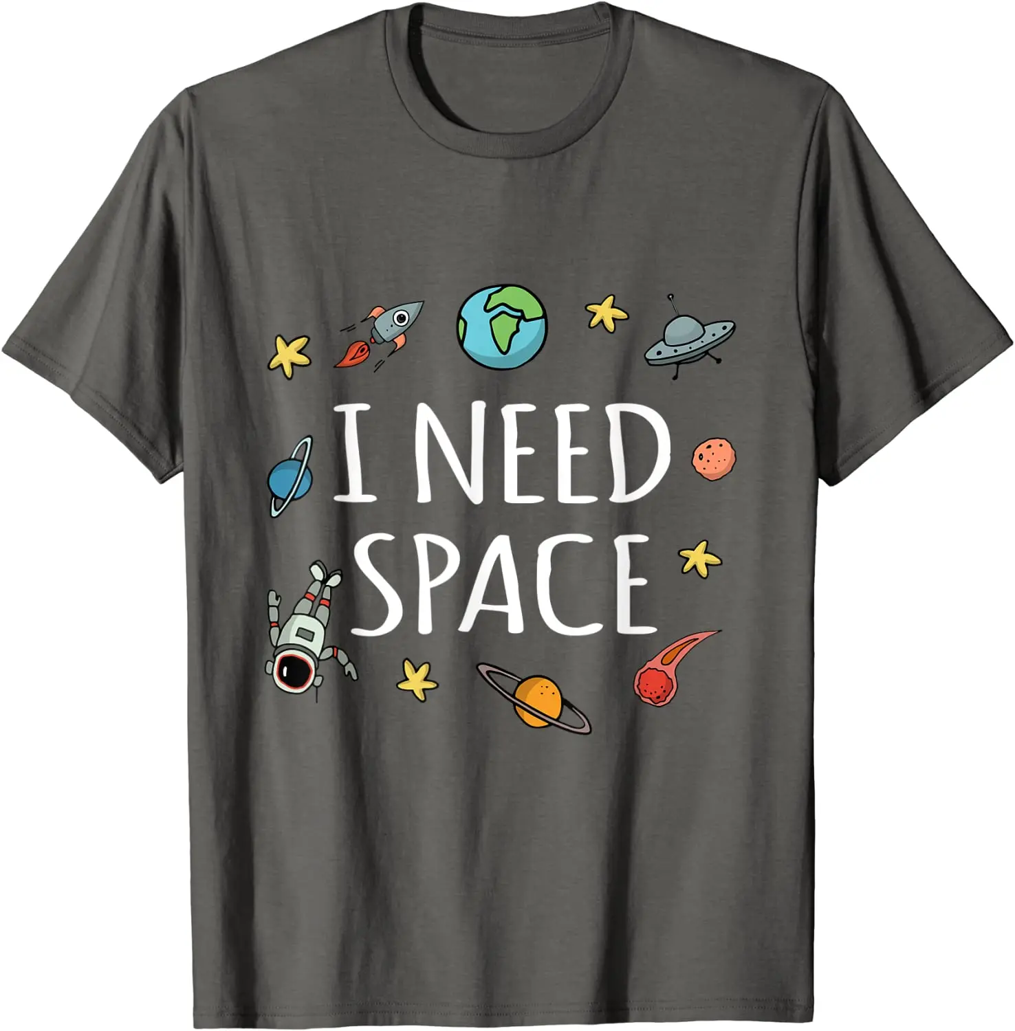 I Need Space Shirt Funny Astronomy Science T-Shirt Printed Tees for Men New Arrival Cotton T Shirts Design