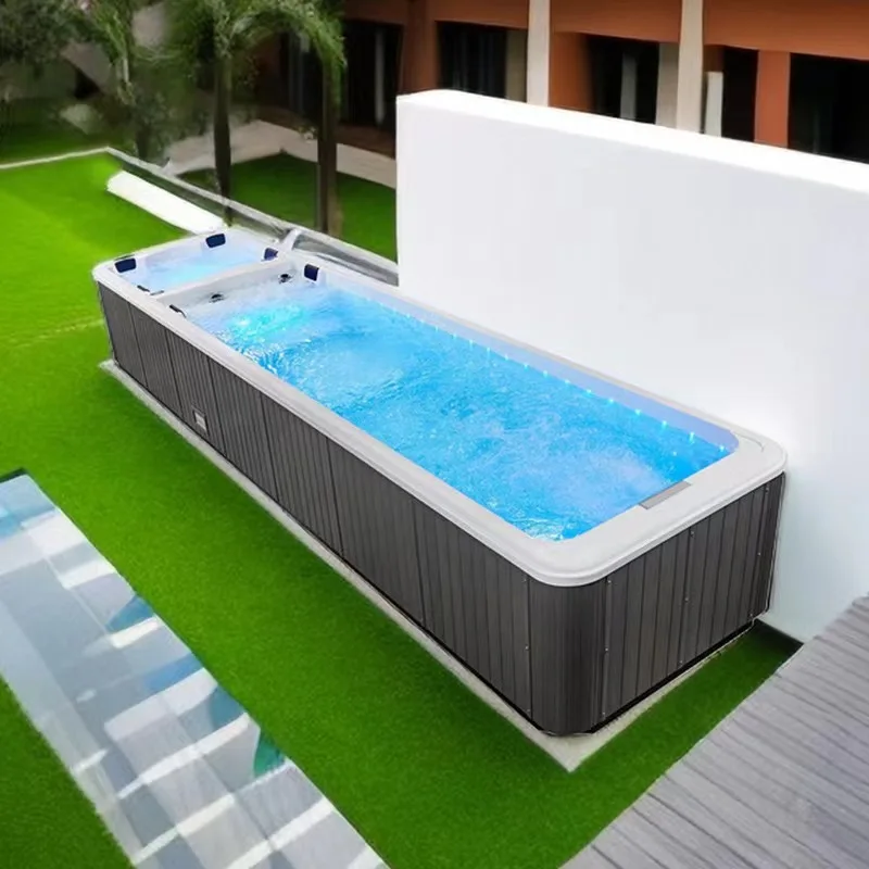 Bathtub 6.3m Outdoor Large Pool, Multi-person Infinity Pool Garden Swimming Pool