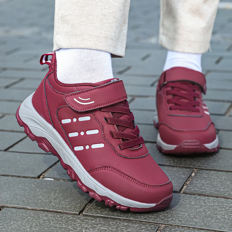 Herren-Sneaker, wasserdicht, bequem, strapazierfähig, Wanderschuhe, klassische unifarbene Outdoor-Camping-Freizeitschuhe, klobige Sneaker – Detail 24