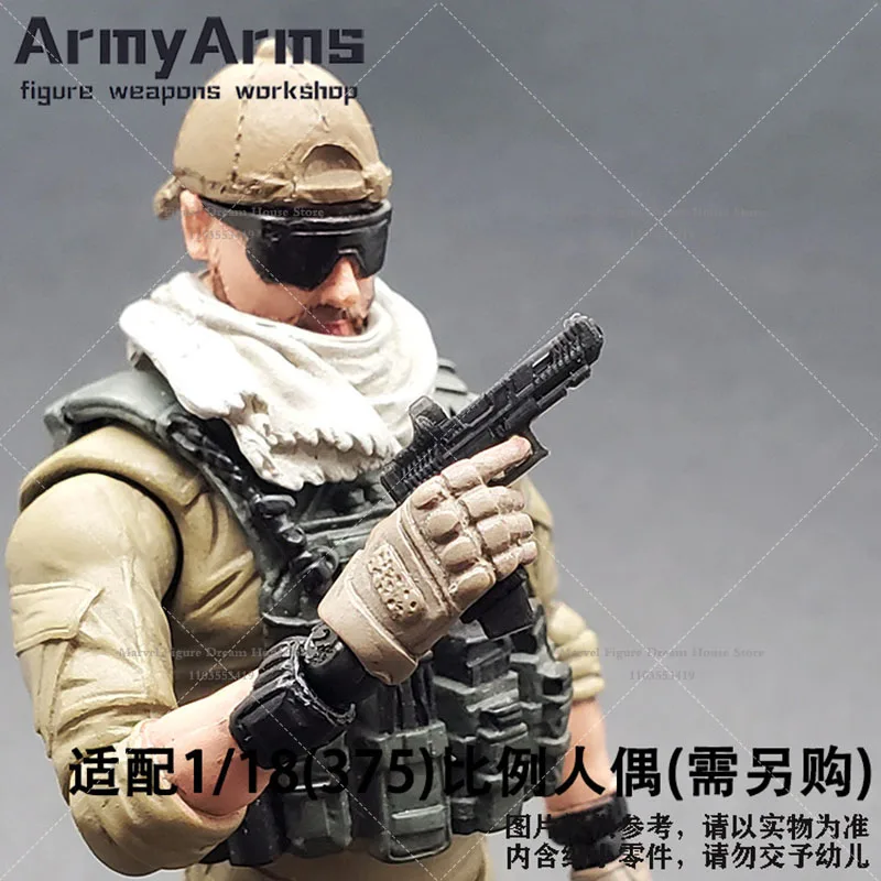 1/18 Scale Male Accessory Simulation Restore Combat Scenario Guns Model Self-assembled Toys For 3.75-inch Action Figure Soldier
