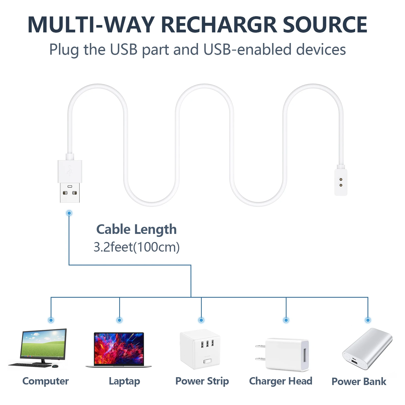 USB-Ladekabel für Xiaomi Mi Band 8/9/10 Pro, aktiver magnetischer Ladeadapterständer für Redmi Watch 4/3 Active/Band 2 Kabel – Detail 5