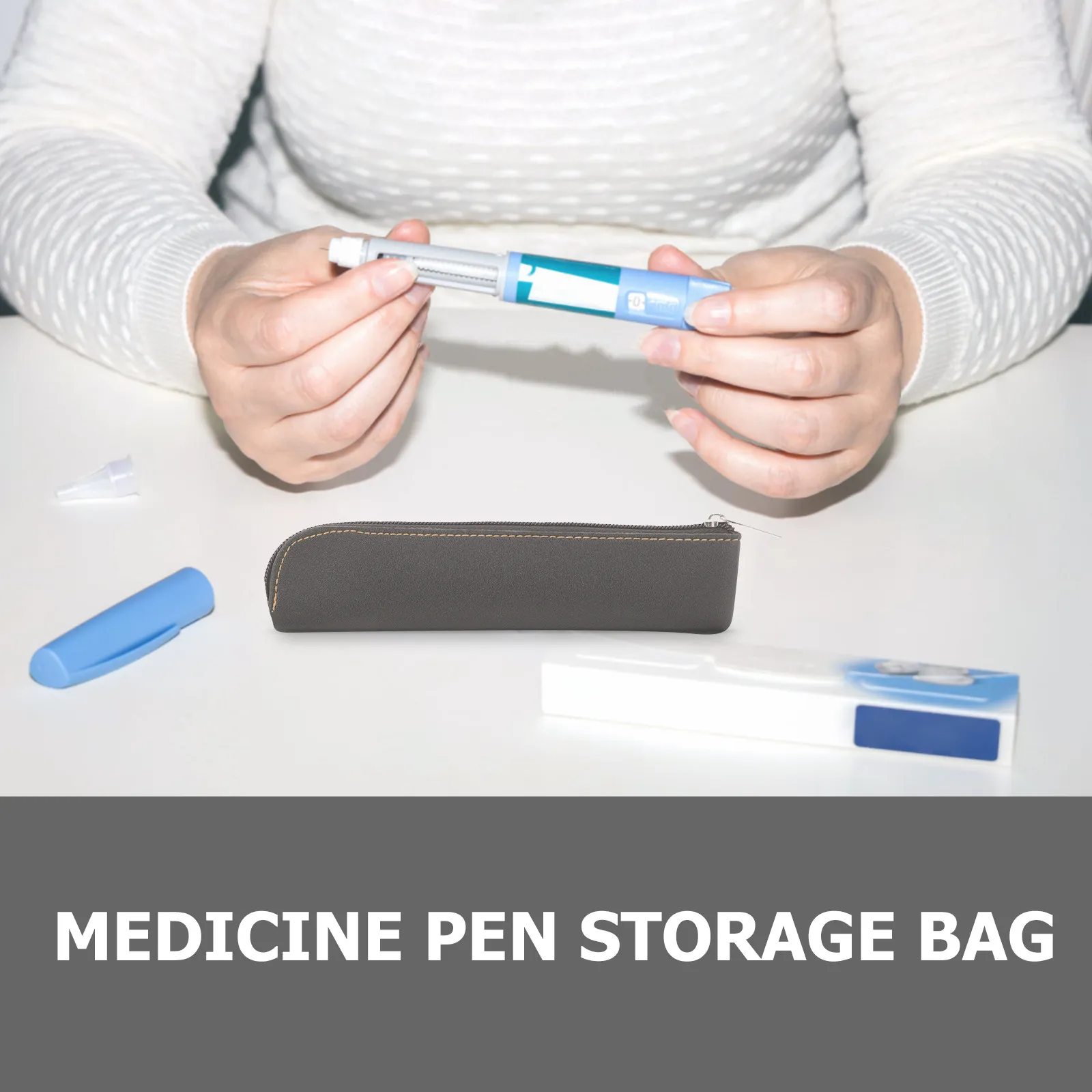 

Lightweight Insulin Pen Case PU Pen Sleeve Compact Multi-Functional Pouch for Insulin Pens Writing Instruments
