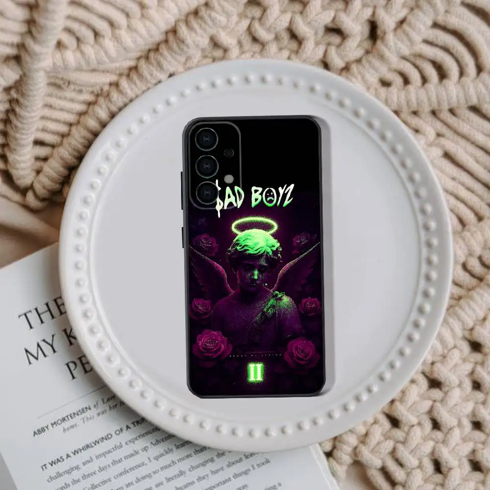 جونيور H $AD BOYZ 4 LIFE حافظة هاتف لهاتف سامسونج جالاكسي A73,72,51,53,52,71,22,5G,Note,J7,8,9 غطاء أسود ناعم