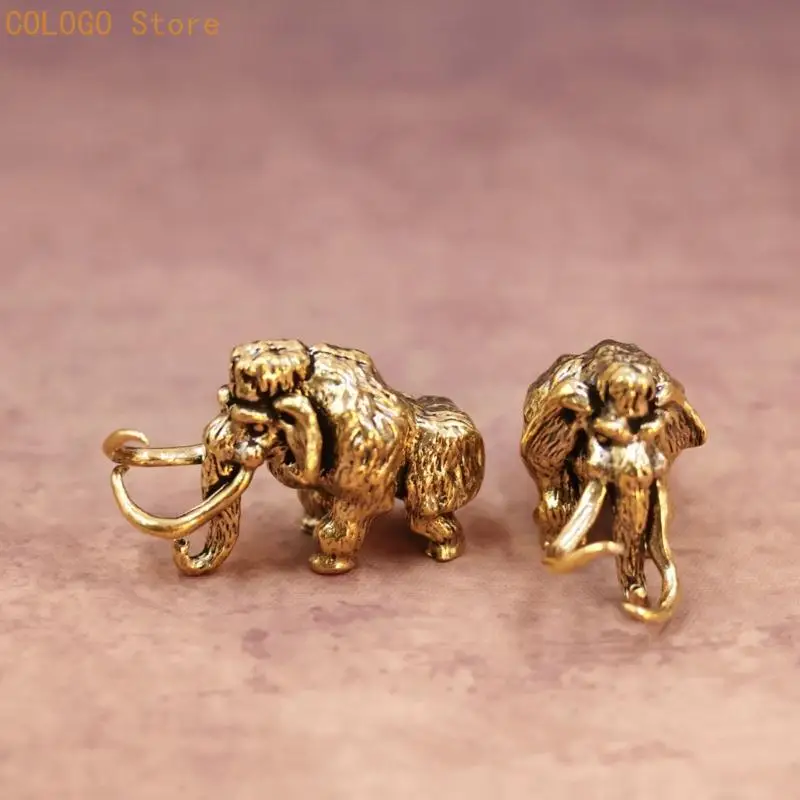 Metal Mammoths Statue Fengshui Sculpture Decorative Ornament Mammuts Figurine D0LD