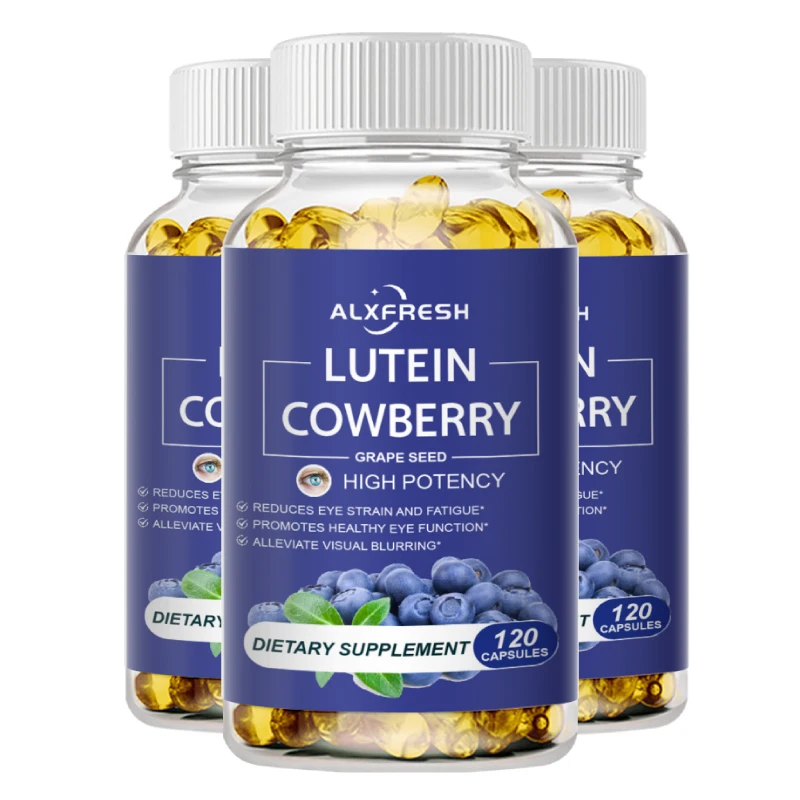 Alxfresh Lutein and Bilberry Capsules Relieve Blurred Vision and Dry Eyes Reduce Eye Fatigue and Improve Visual Function eyes