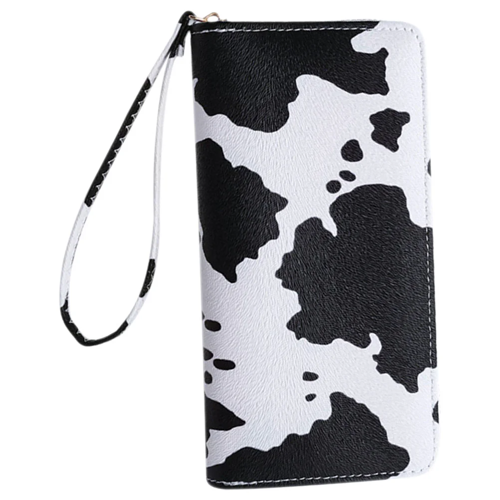 

Multi-compartment Wallet Portable Purse Lady Zipper Cow Print Stuff for Women Purses Wallets Ladies