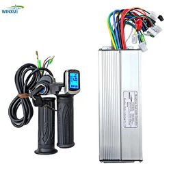 36V 48V 60V 1500W 45A Brushless Motor Universal Drive Controller LCD Speed Display Throttle Kit for E-Bike Tricycle Repair