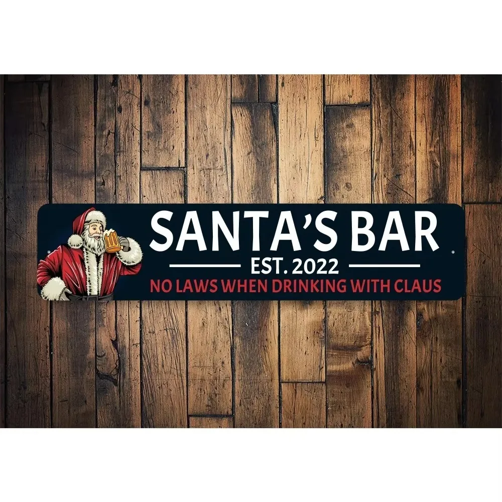 CIFbuy Personalized Long Metal Sign, Custom Text Beach Cocktail Wall Decor Ornament